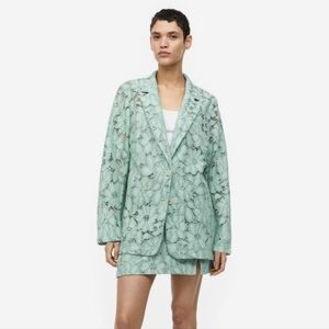 H&M Mint Green Lace Jacket NWT Size Small